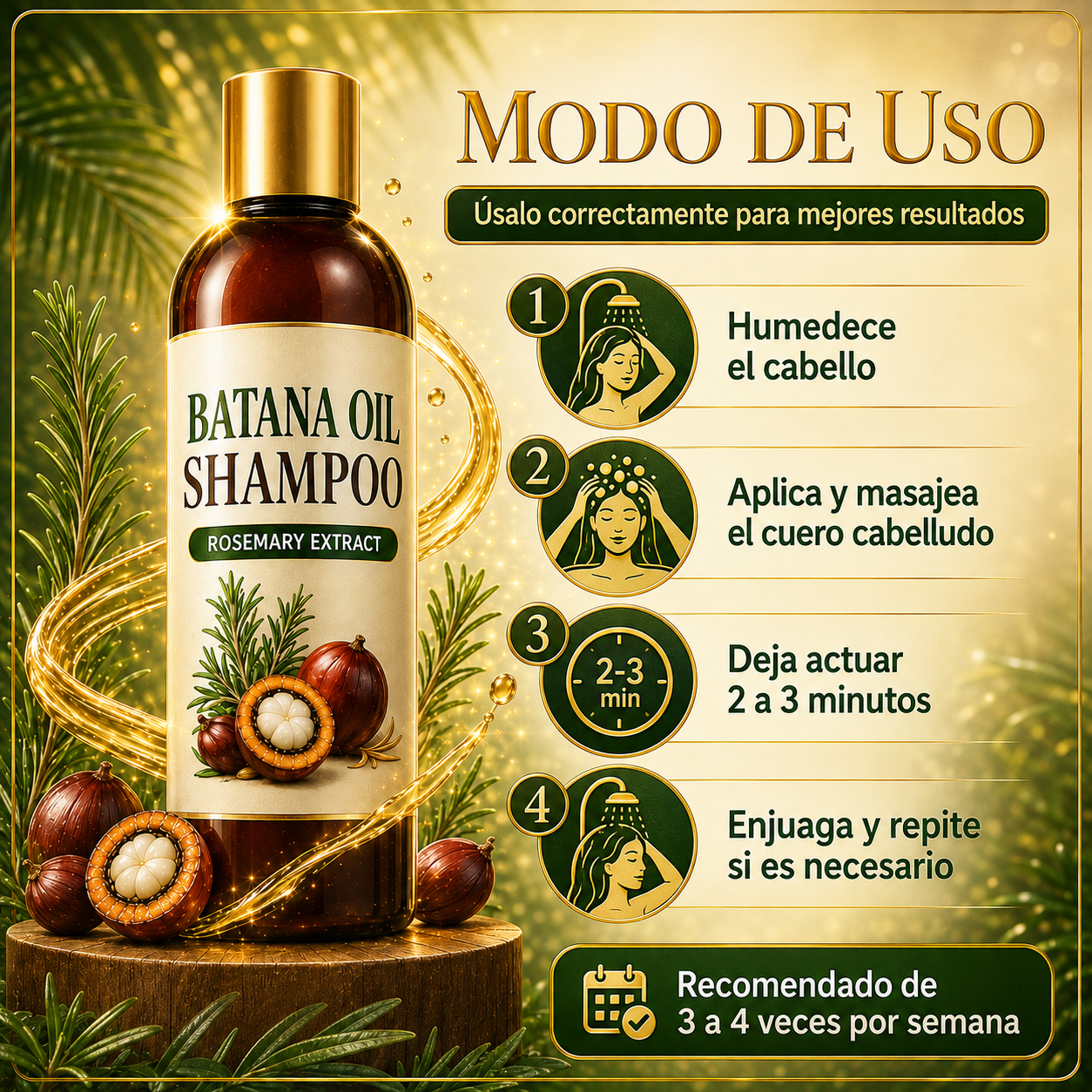 Shampoo Batana Crecimiento Cabello